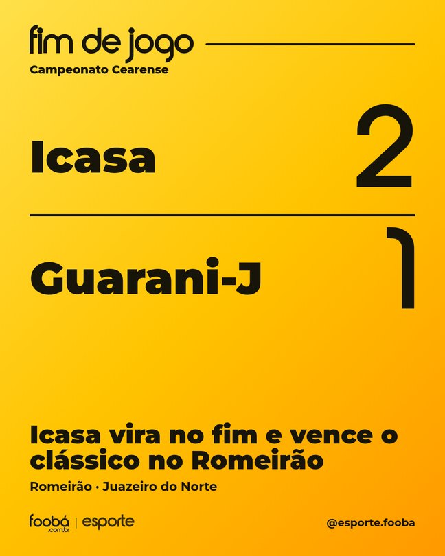 Card de placar esportivo