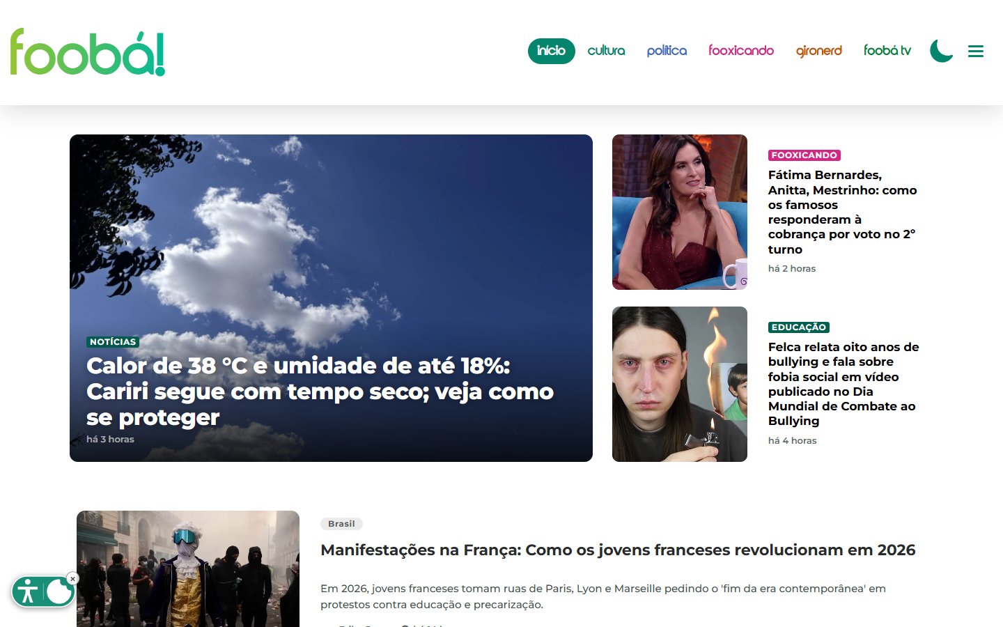 Capa do portal Foobá